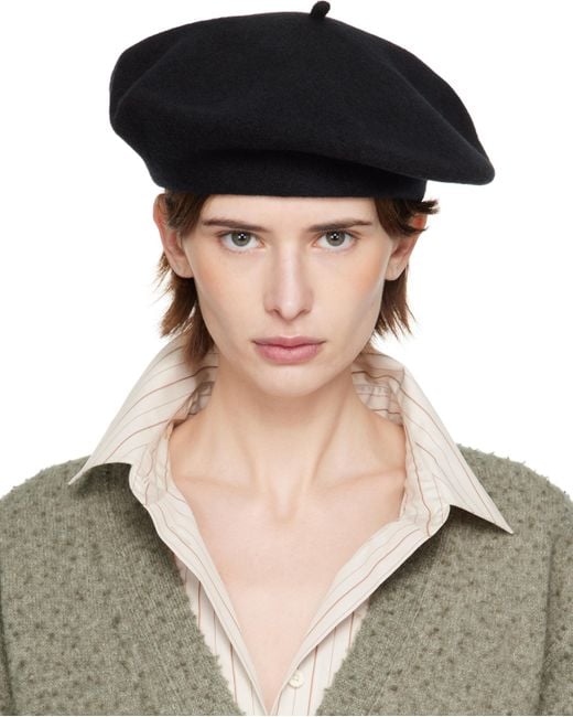 Maison Margiela Black Felted Wool Hat