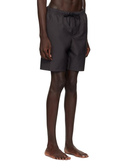 Versace Black Cartouche Swim Shorts for men