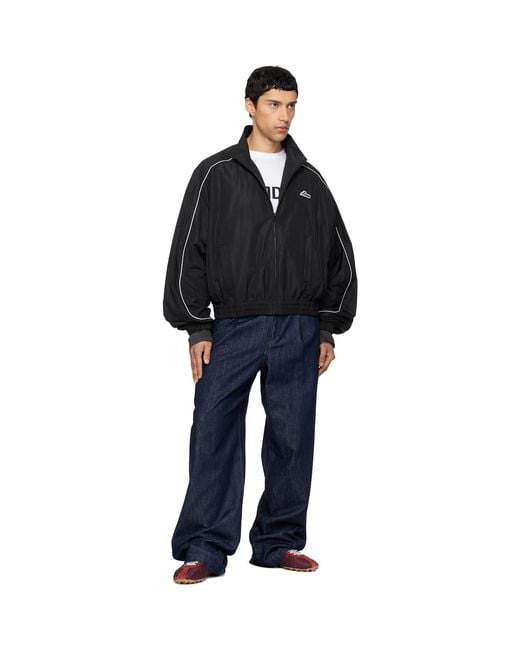 we11done Black Layered Track Jacket for men