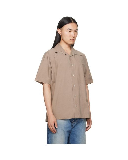 MM6 by Maison Margiela Gray Taupe Short-Sleeved Shirt for men
