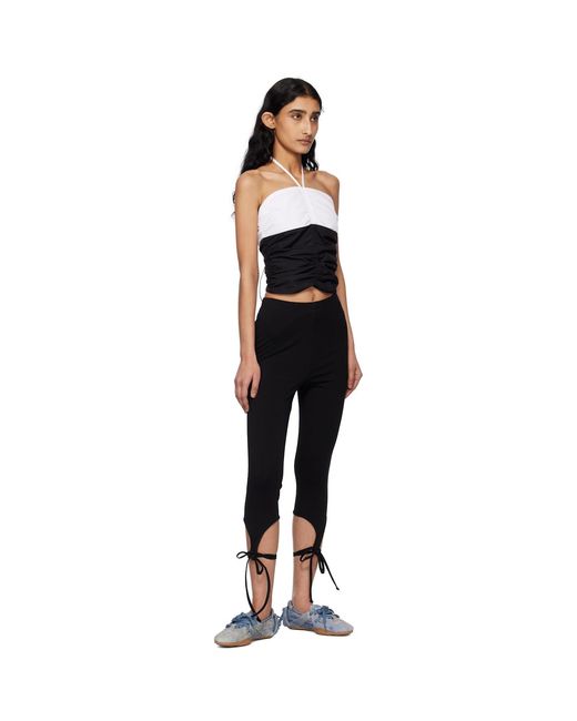 Kijun Black Off- Shirring Halter Top