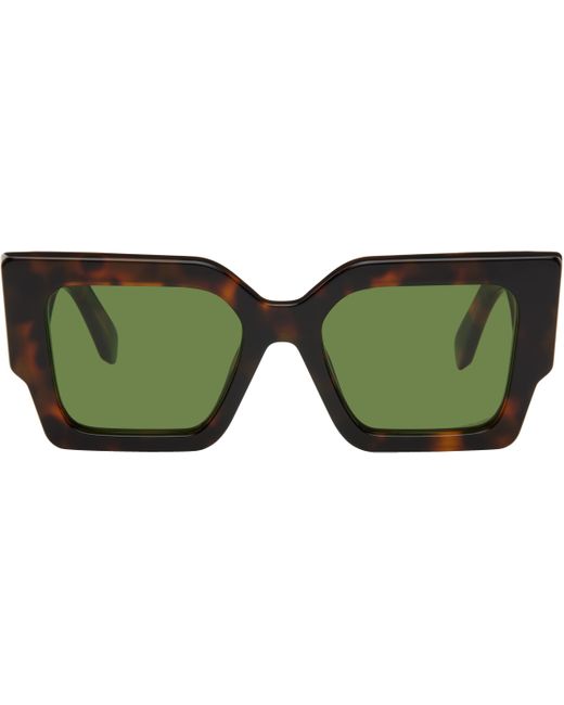 メンズ Off-White c/o Virgil Abloh ブラウン＆ブラック Catalina サングラス Green