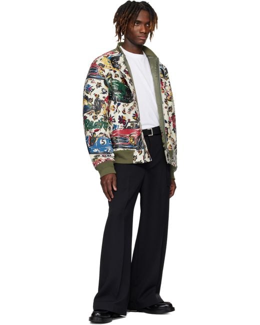 メンズ Sacai マルチカラー Car Race Tropical Print ボンバージャケット Gray