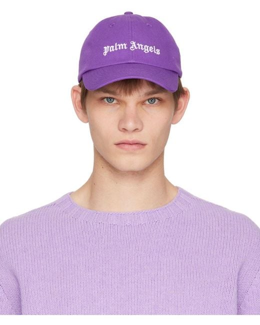 Palm Angels Purple Logo Cap for Men | Lyst