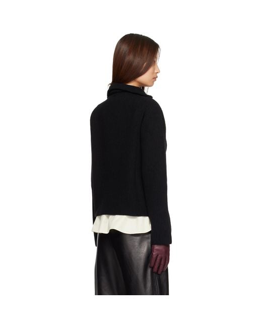 Mackage Black Gladys Knit Half-Zip Pullover Sweater