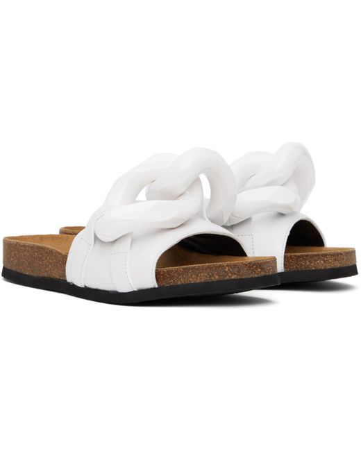 J.W. Anderson Black White Chain Slides