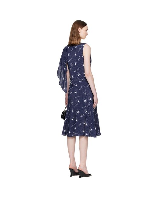 Sandy Liang Blue Sonata Midi Dress