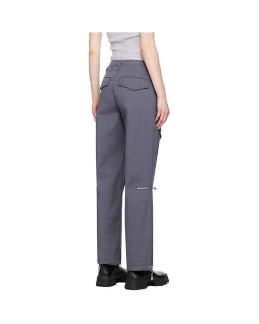 Dion Lee Blue Gray Hiking Pocket Trousers