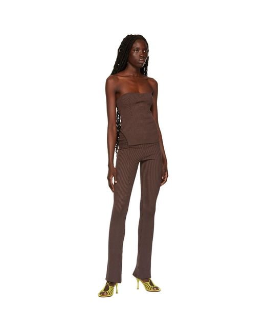ANDREADAMO Black Brown Rib Camisole