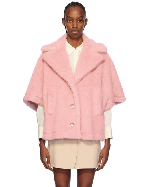 Max Mara Pink aleggio Faux-fur Coat