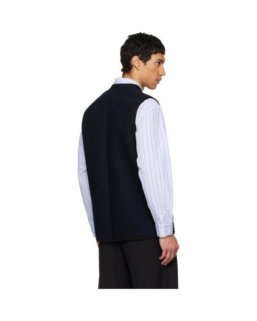 Rier Blue Ssense Exclusive Walker Vest for men