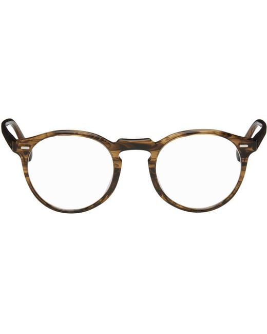 Oliver Peoples Black Tortoiseshell Gregory Peck Glasses for men