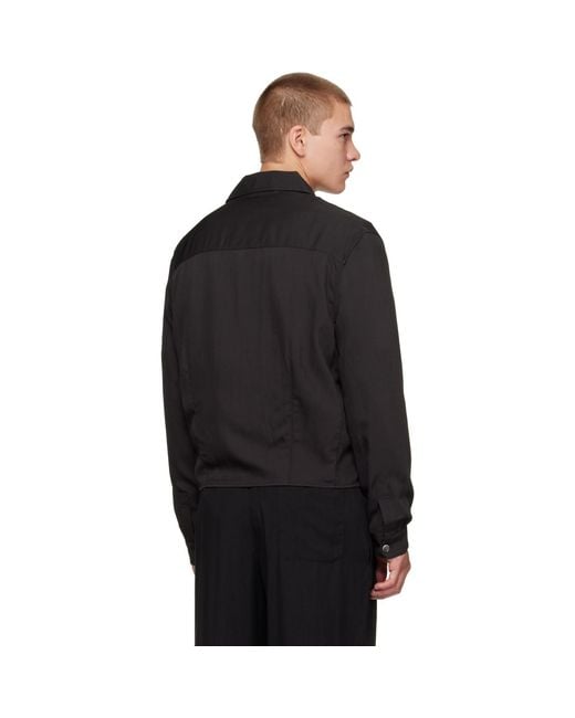 Our Legacy Black Sift Zip Overshirt for men