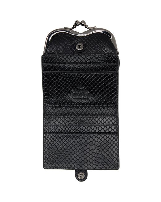 Vivienne Westwood Black Heart Frame Wallet for men
