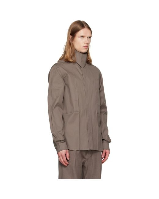 Rick Owens Brown Tower Outershirt for men