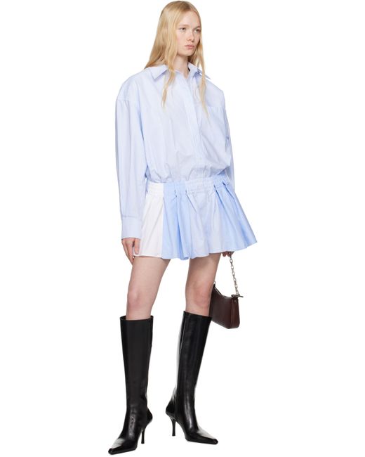 Alexander Wang ☆Prestyled ボクサー タック ロンパース Alexander Wang ブルー＆ホワイト Prestyled ボクサー タック