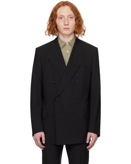 Dunhill Black Double-breasted Blazer for men