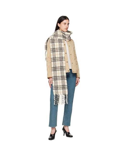 Burberry Metallic Small Check Scarf