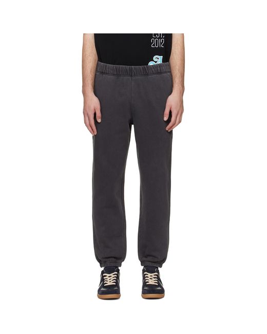 Aape By A Bathing Ape Black 'Aapenow' Moonface Jogger Sweatpants for men
