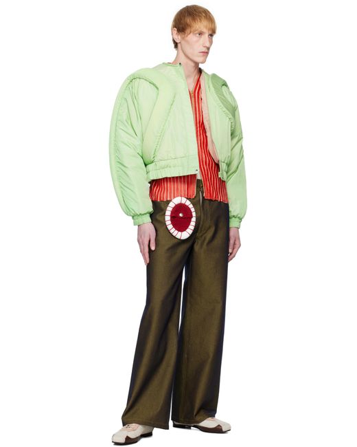 Stanley Raffington Green 3D Parametric Bomber Jacket for men