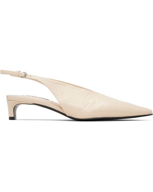 Jil Sander Black Off- Slingback Heels