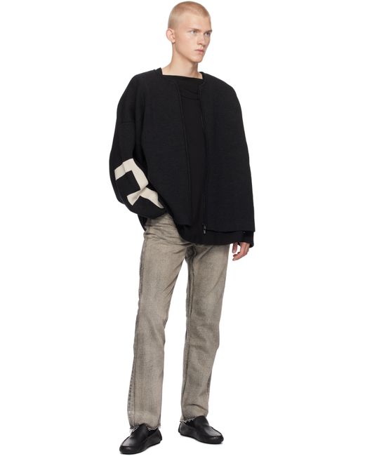 【関税込み】Fear of God ブラック メリノ フルジップ セーター 242782M202008_1.jpg