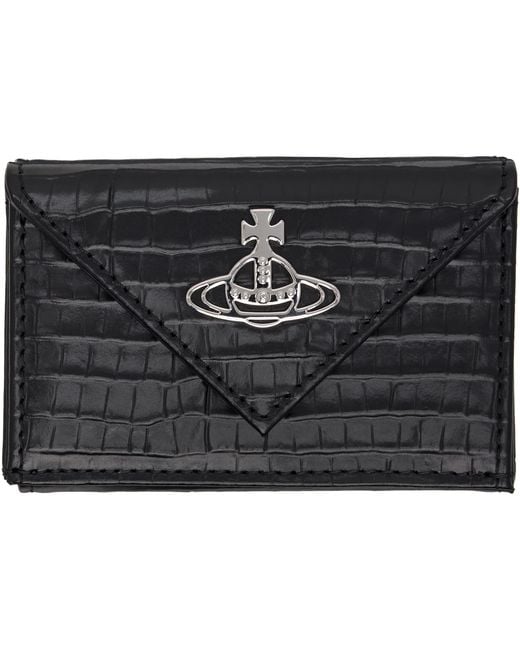 Vivienne Westwood Black Envelope Trifold Wallet