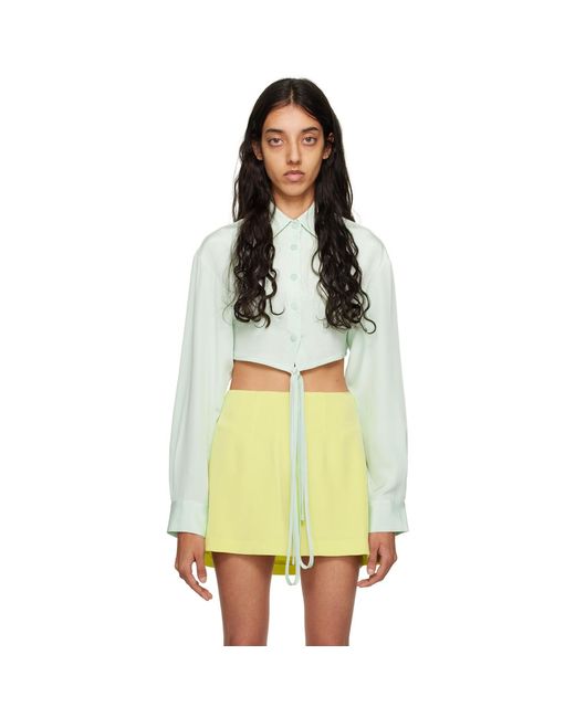Chemise Écourtée Bleue Christopher Esber en coloris Yellow