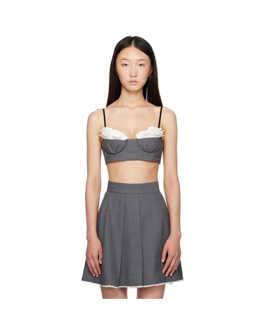 ShuShu/Tong Black Spaghetti Strap Bralette Top