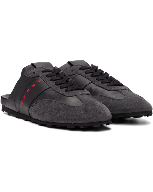 Marni Black Softy Soccer Slip-On Sneakers for men