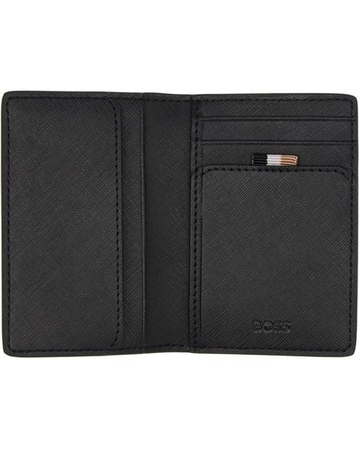 Boss Black Saffiano Card Holder for men