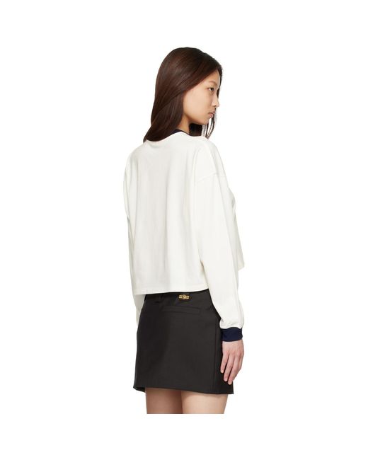Versace White Stretch Cotton-Jersey Long-Sleeved T-Shirt