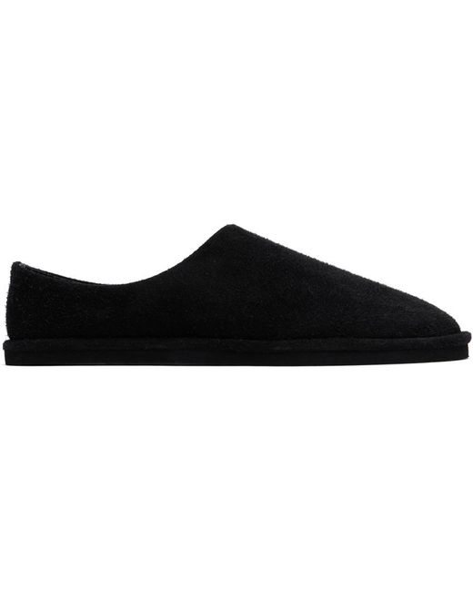 Auralee Black Suede Slippers for men