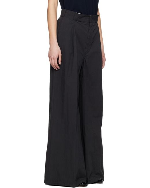 Maison Margiela Black Pleat Trousers