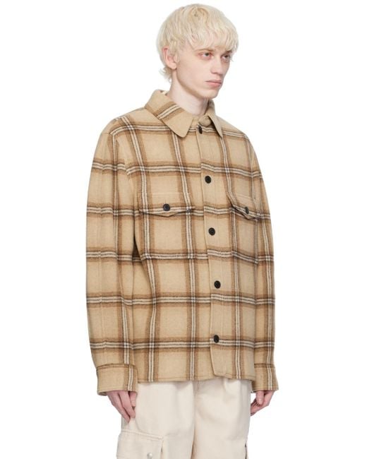 Isabel Marant Kervon Plaid check Jacket in Natural for Men Lyst Canada