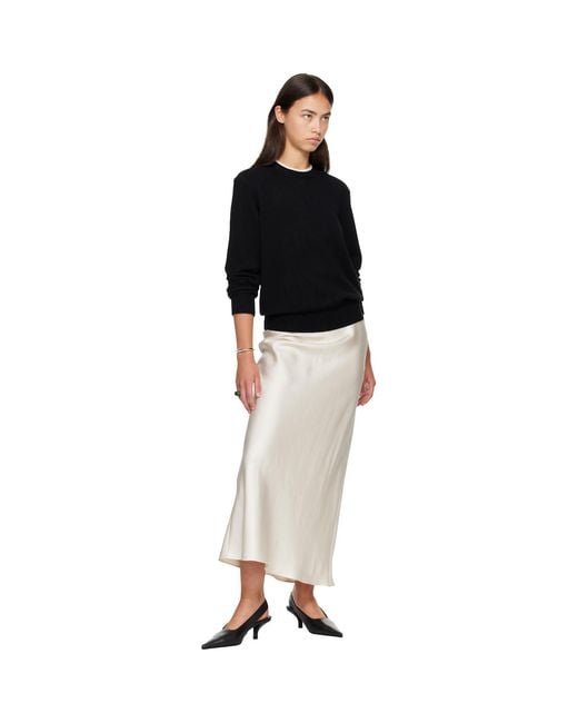 Loulou de Saison Black Off- Otis Bicolor Cashmere Sweater