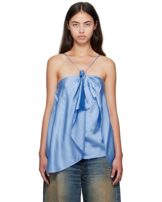 Acne Blue Satin Top