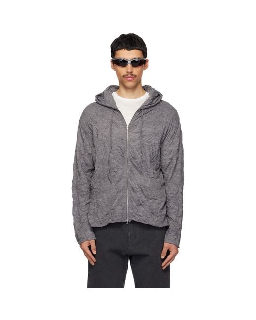 Post Archive Faction PAF Gray Zip Archive Hoodie for men