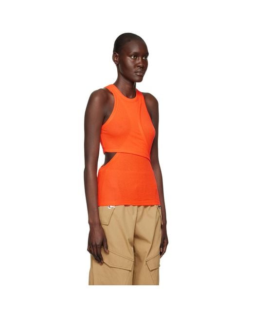 Dion Lee Orange Modular Tank Top