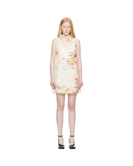 Ferragamo Black Off- Blossom Flower Reversible Minidress
