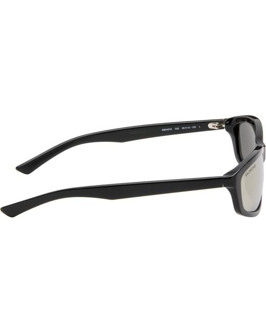 Balenciaga Black Mirrored Sunglasses for men