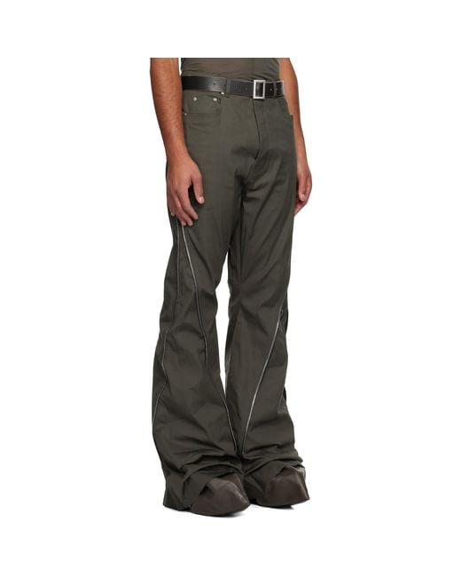 Rick Owens Black Khaki Bolan Bootcut Trousers for men