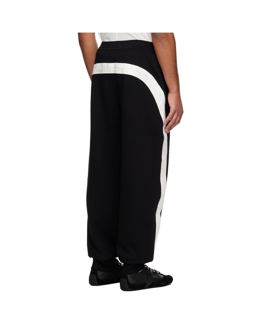 Givenchy Black Open Seam Contrast Sweatpants for men
