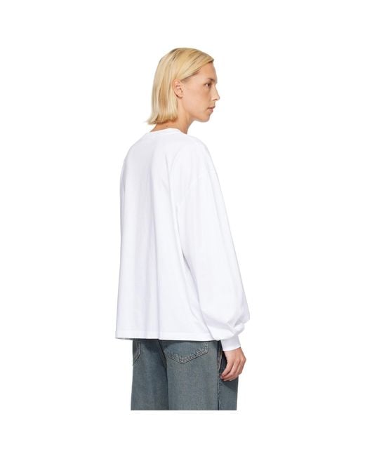 Ganni White Long Sleeve Strawberry T-Shirt