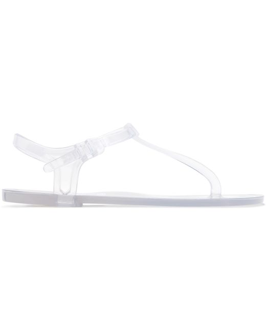 Christopher Esber Black Transparent Billi T-Bar Flat Sandals