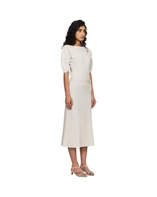 Lemaire Black Off- Off Shoulder Midi Dress