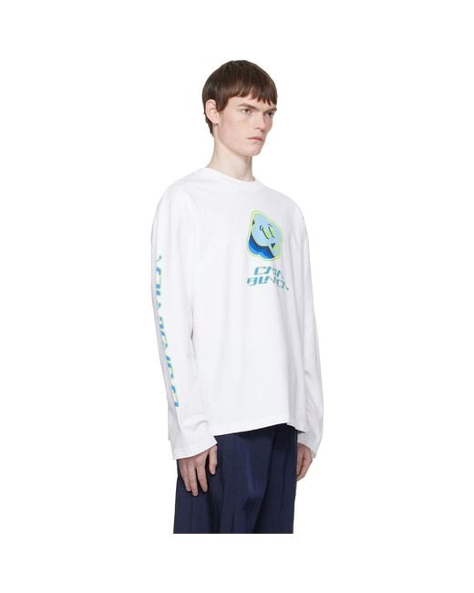 Casablanca White Smiley Future Long Sleeve T-Shirt for men