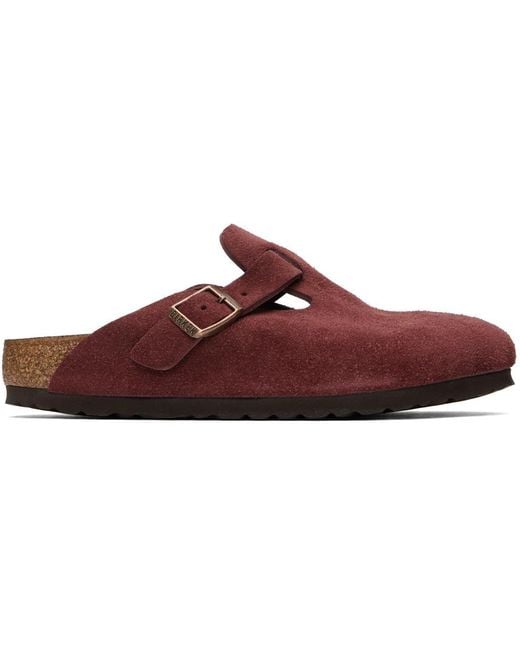 Birkenstock Red Burgundy Narrow Boston Loafers