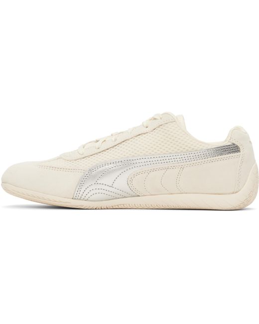 メンズ PUMA ベージュ＆シルバー Speedcat Premium スニーカー Black