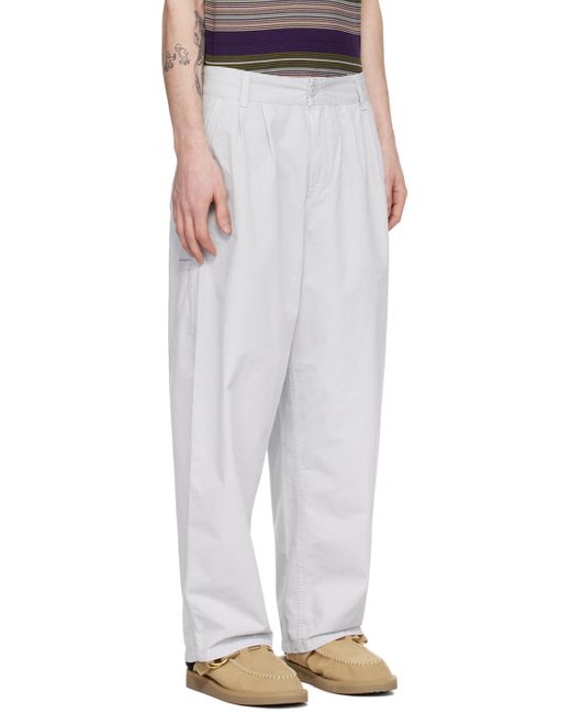 Carhartt White Colston Trousers for men